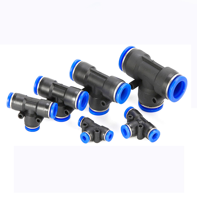 艾克斯AKS厂家气动管T型三通PE-6PE-8 PE-5 10PE12 14 16快速接头 - 图2