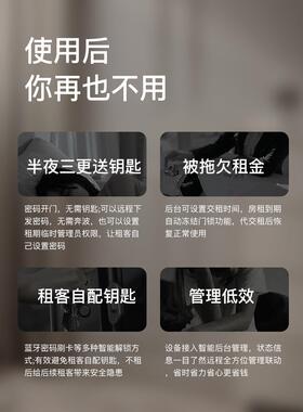 通通锁智能锁民宿公寓酒店密码锁科技侠租指纹锁远程wifi电子门锁