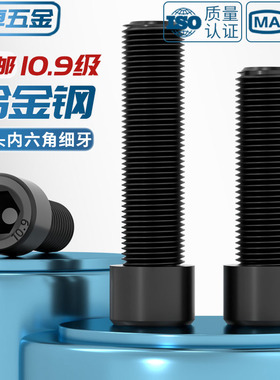 10.9级细牙内六角螺丝MM8*1M10*1.25M12M14M16*1.5M18M20M22M24x2