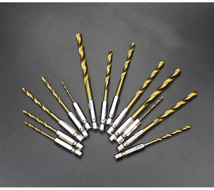 1号工具店六角柄麻花钻头镀钛13PC风批组套高速钢电动螺丝刀 钻头,淘宝优惠券,粉丝福利购,淘宝优惠卷