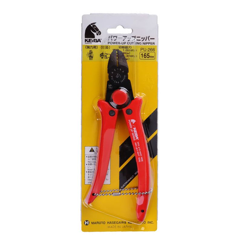 日本马牌6寸斜嘴钳PU-266进口强力斜口钳 省力电工钢丝剪钳 - 图3