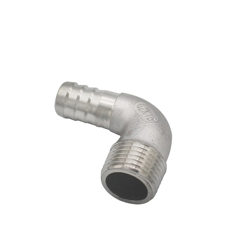 304不锈钢宝塔外丝弯头90度外螺纹格林头软水管皮接头竹节直插4分 - 图1