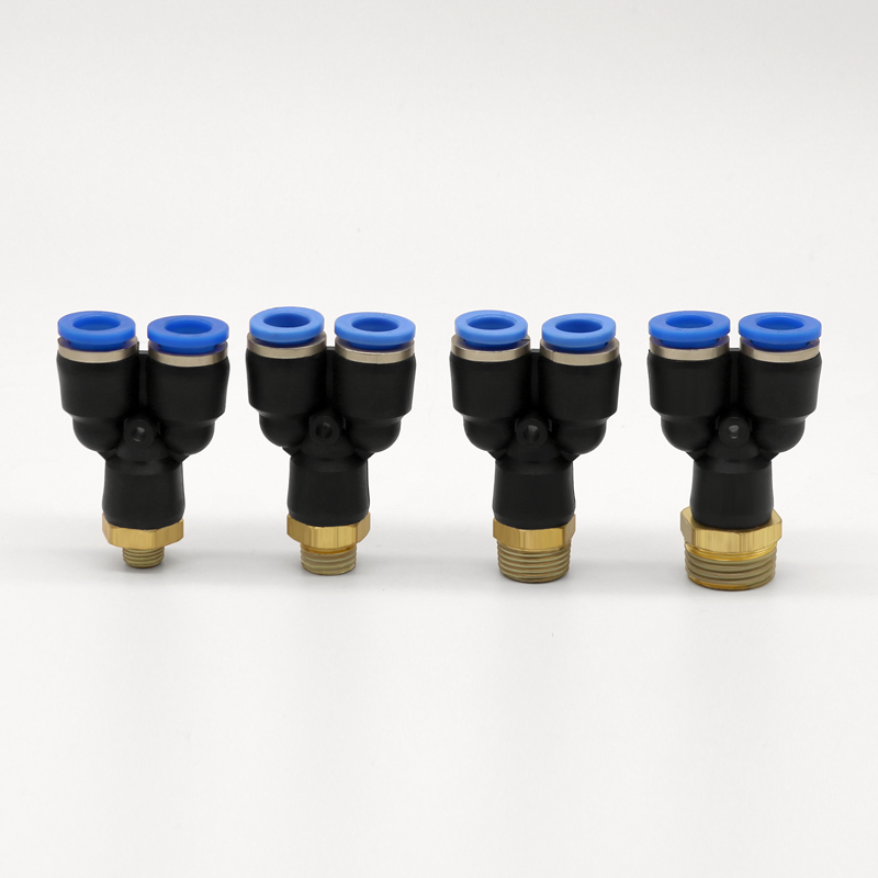 气动快速接头快插Y型螺纹三通气泵管气缸电磁阀空压机PX8-02 6-01 - 图2