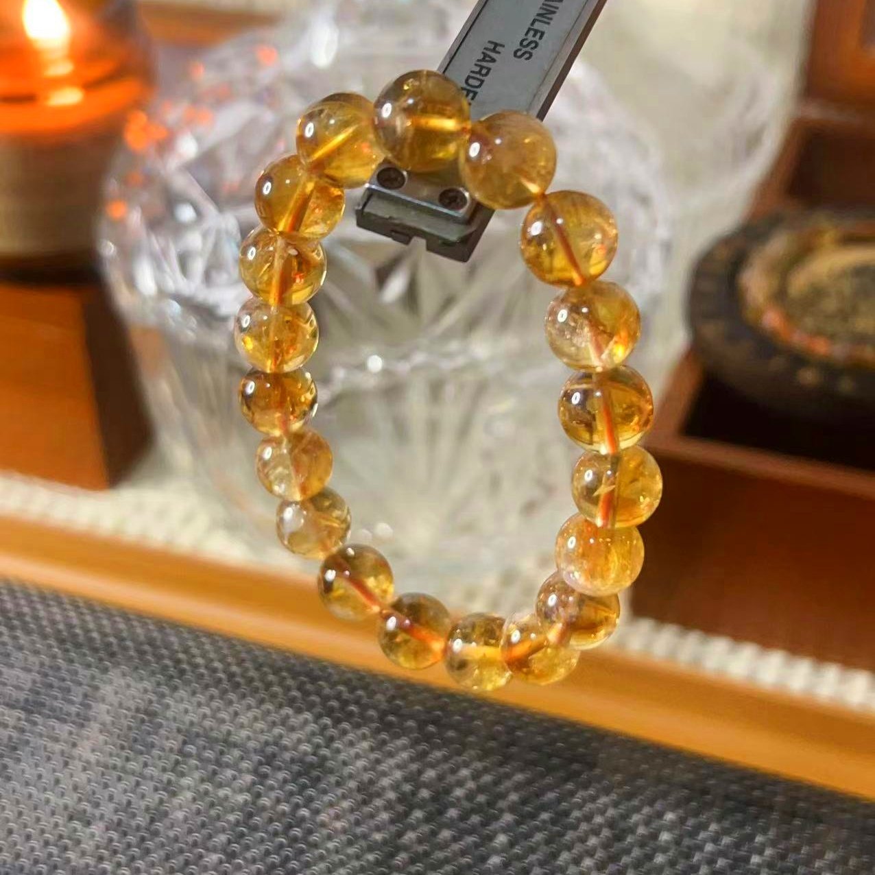 天然冰糖黄水晶情侣手串手链闺蜜礼物男女招财转运