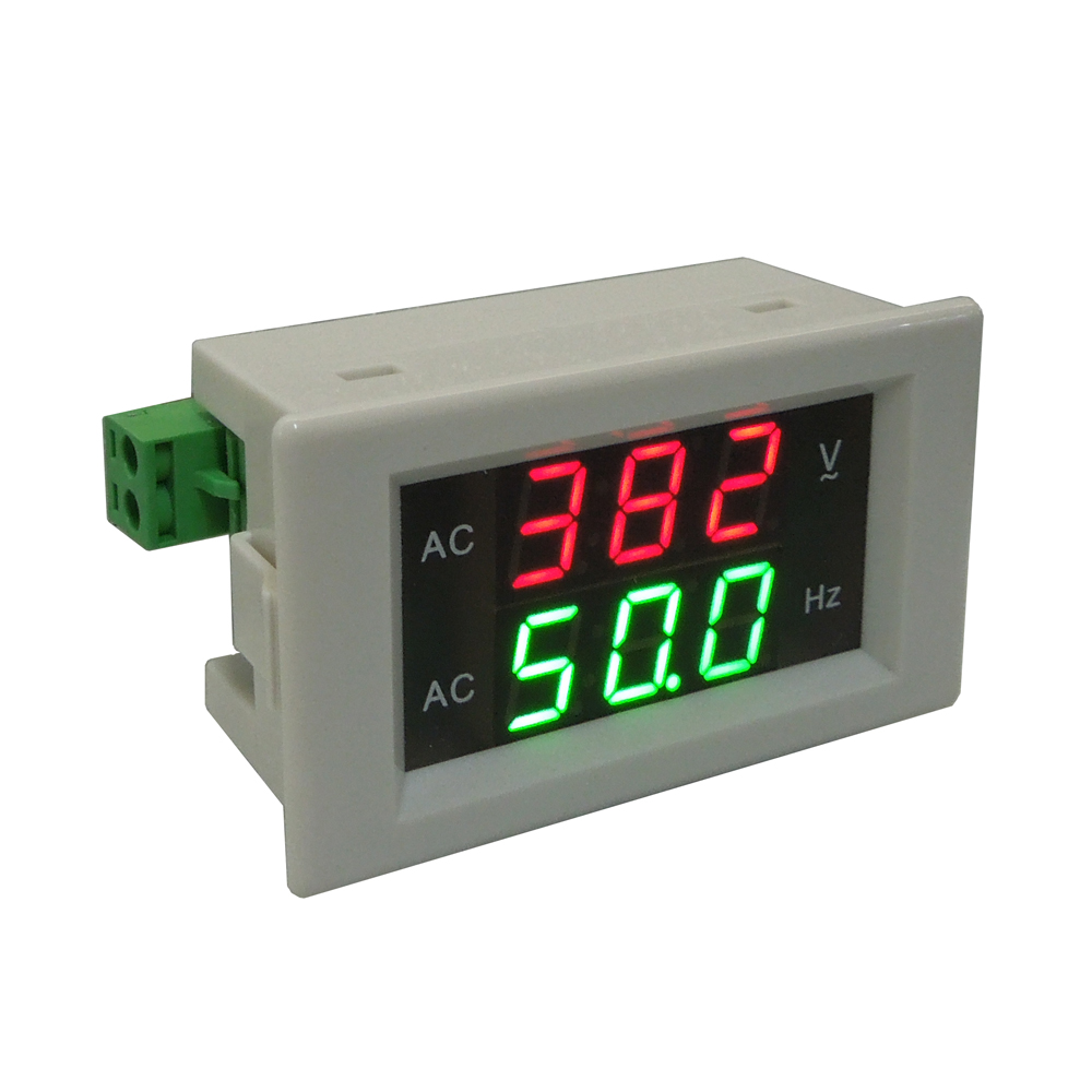交流电压表频率表 数显双表 电子频率计45-65HZ赫兹表 市电频率表 - 图1