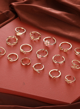 New cartoon ring set women's popular jewelry女士套装关节戒指