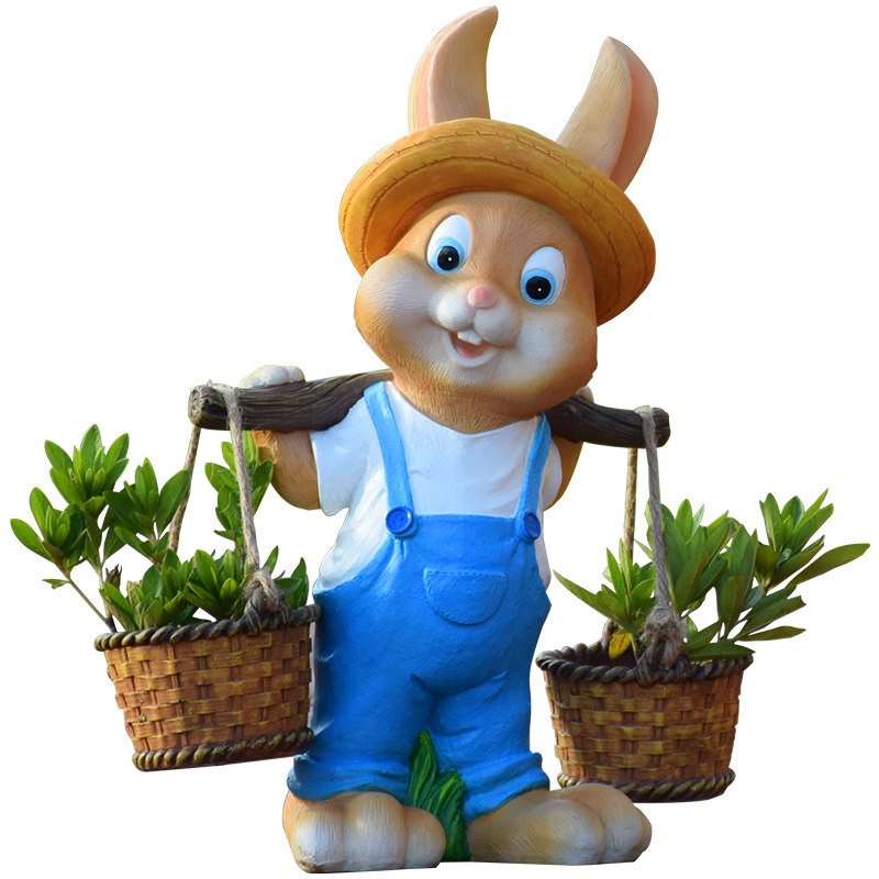 园林景观雕塑小品卡通兔子花缸户外花园庭院装饰树脂花盆创意摆件,淘宝优惠券,粉丝福利购,淘宝优惠卷
