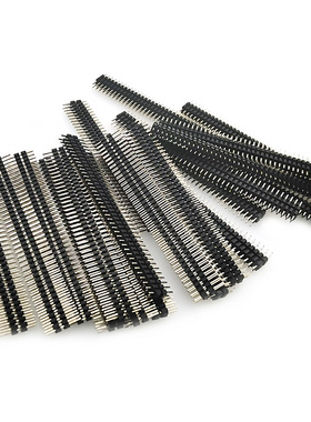 双排排针 间距2.0MM 2X40P L12MM 双塑针 环保镀金 双排针 2.0MM