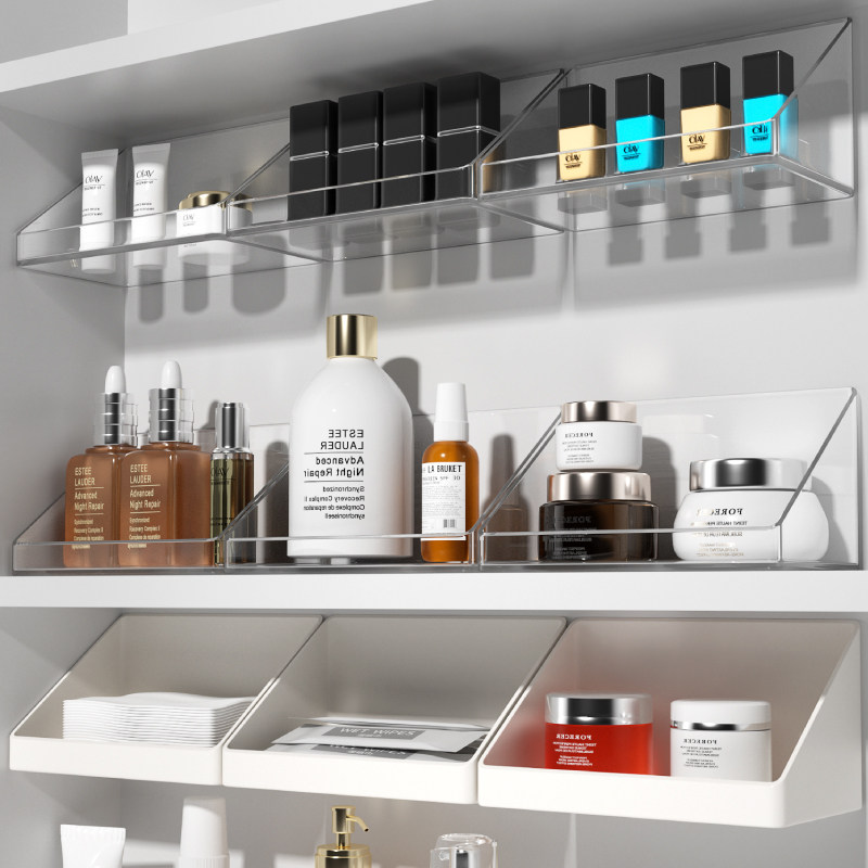 卫生间浴室置物架免打孔壁挂式镜柜前收纳盒洗漱台化妆品收纳架子,淘宝优惠券,粉丝福利购,淘宝优惠卷