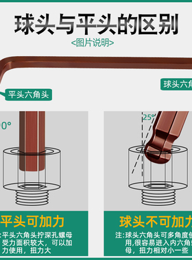 内六角扳手套装球头镜长