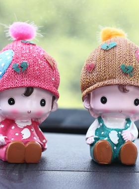 创意卡通情侣娃娃树脂可爱人物公仔办公家居桌面装饰品摆件礼物女