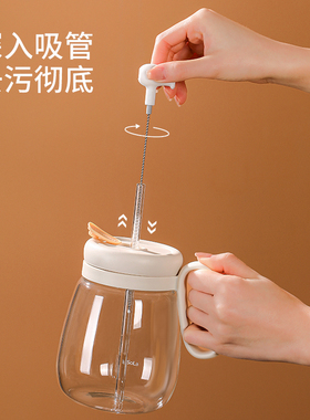 细长吸管刷奶嘴刷奶瓶刷刷茶壶茶具清洁刷杯刷裱花嘴清洗刷杯盖刷