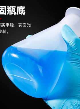 塑料三角烧瓶实验室带盖广口直口PP锥形瓶100/250/500/1000ml加厚