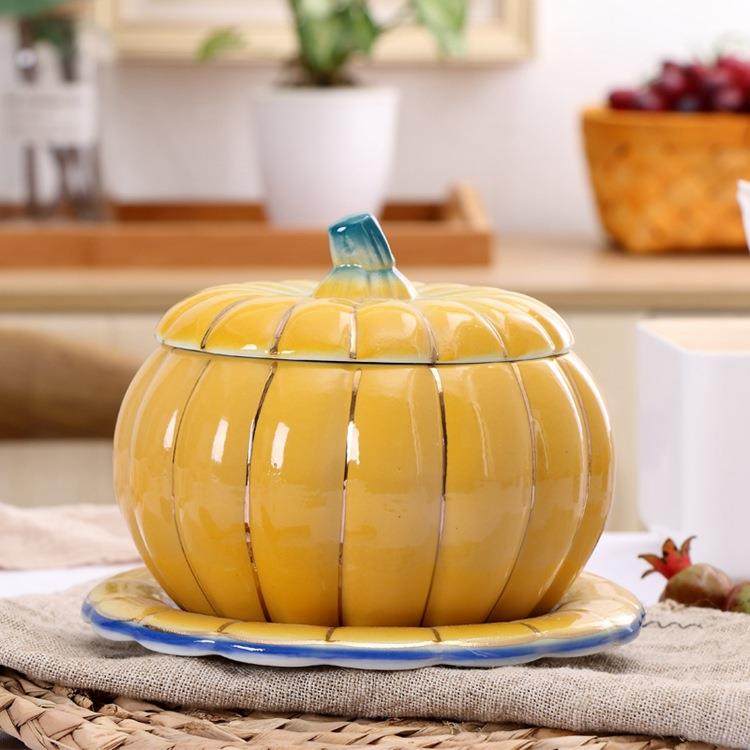 陶瓷南瓜汤盅燕窝隔水炖盅带盖餐厅商用炖罐小汤盅家用甜品蒸蛋碗,淘宝优惠券,粉丝福利购,淘宝优惠卷