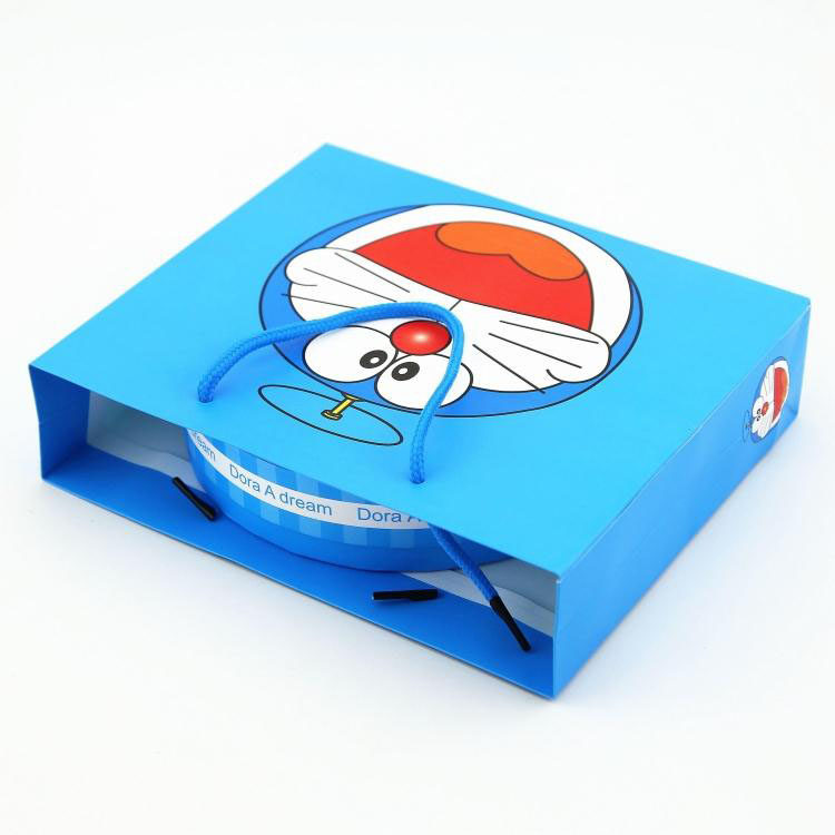 圆形哆啦A梦机器猫DIY手工巧克力包装盒 喜糖盒 情人节送人礼盒