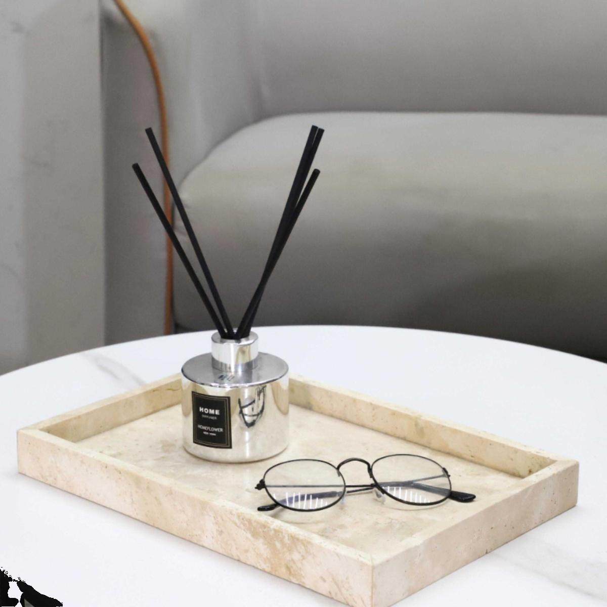 欧式轻奢长方形黄洞石香薰收纳托盘客厅卧室酒店售楼处家居装饰品,淘宝优惠券,粉丝福利购,淘宝优惠卷