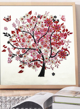 5D DIY Diamond Painting Four Seasons Tree Shaped Crystal Rhi