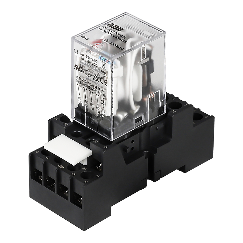 ABB小型中间继电器8脚交流14脚直流220v24v12电磁继电器开关CR-MX - 图3