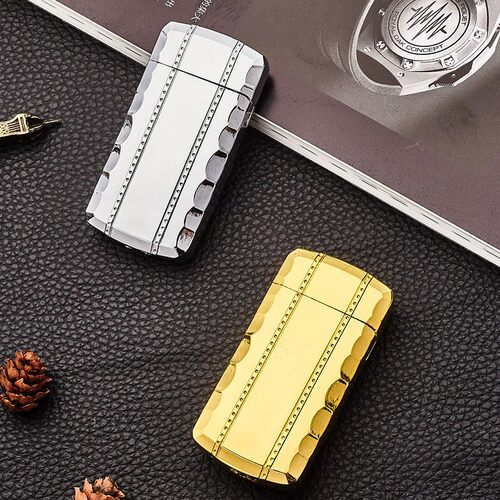 Colorful light watch inflatable lighter metal windproof打火 - 图2