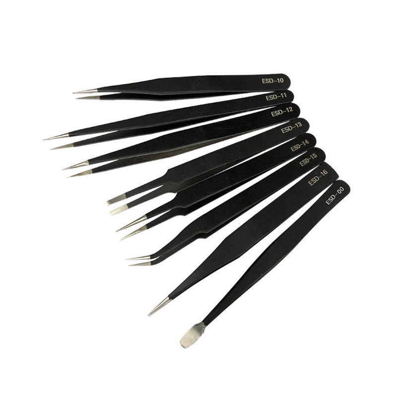防静电弯尖头扁镊子电脑手机家电维修元器件焊接燕窝夹子拆机工具,淘宝优惠券,粉丝福利购,淘宝优惠卷