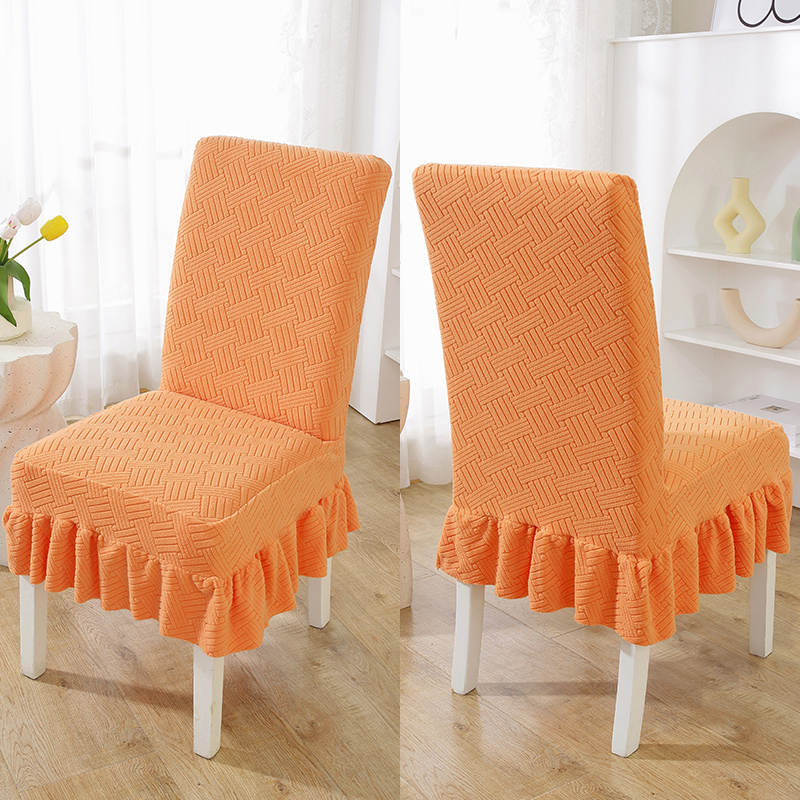 餐桌椅套通用餐椅套家用椅子套罩凳子套万能靠背一体座椅套垫套装 - 图2