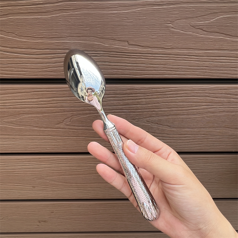 【麦穗系列】304不锈钢主餐勺吃饭勺汤勺调羹成人汤匙西餐勺 - 图0