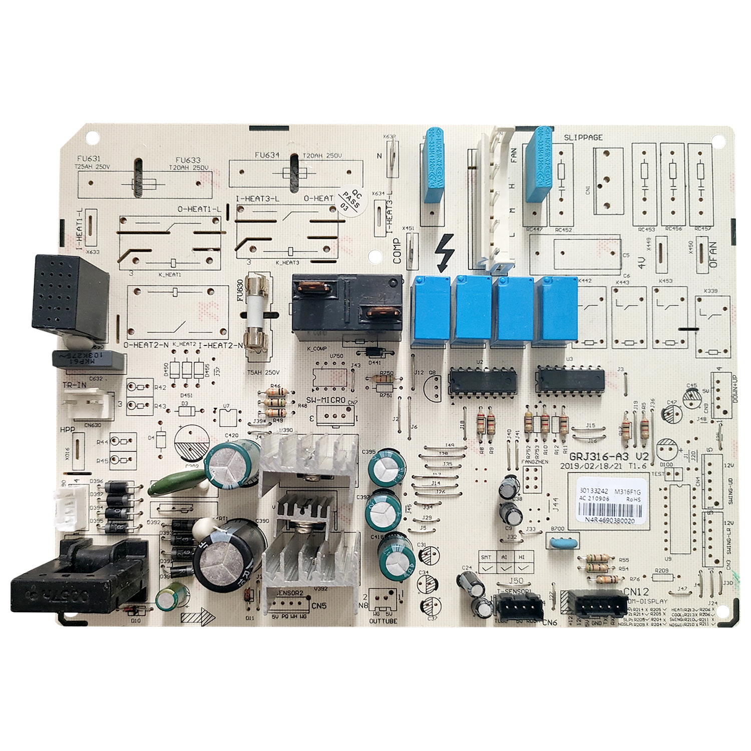 适用格力空调2匹T迪柜机内机电路板30133242主板M316F1G - 图3