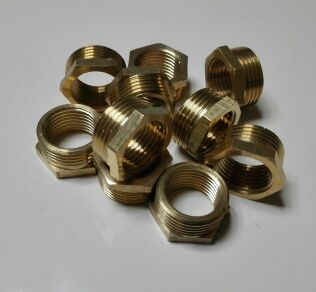 压力表转接头 铜补芯内外丝铜接头内螺纹四分外螺纹六分G1/2-G3/4 - 图2