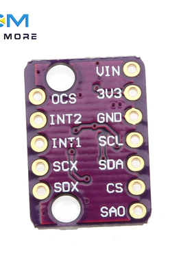 GY-LSM6DS3模块 加速度计 倾斜度角度 陀螺仪传感器IIC/SPI传输口