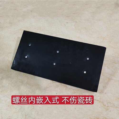 不锈钢包胶手柄黑橡胶铺地砖工具 瓷砖橡胶拍 橡胶锤 - 图0