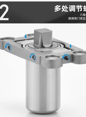 固钛极窄门天地轴360度旋转有框木门上下合页铰链90度定位地弹簧