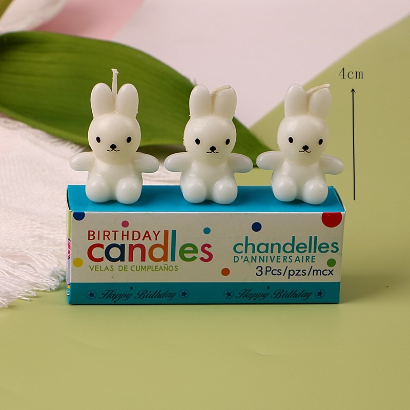 红色love爱心情人节生日蛋糕装饰插件笑脸太阳花兔子蜡烛烘焙插牌