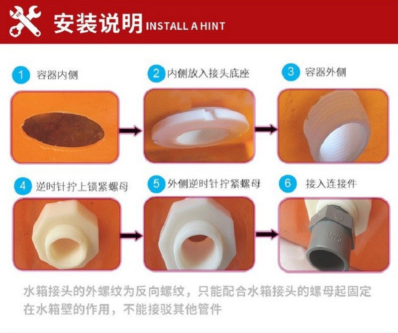 塑料水塔出水口接头/内外丝PVC水管接口/ABS水箱塑料接头/2寸3寸,淘宝优惠券,粉丝福利购,淘宝优惠卷