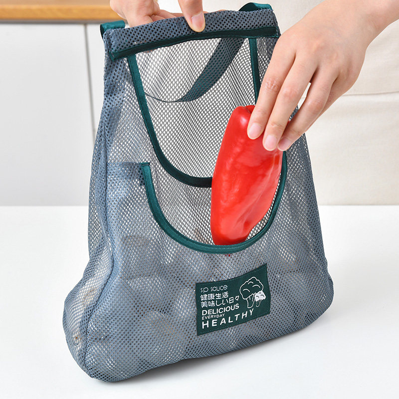 日本厨房挂袋多功能透气镂空收纳网袋洋葱果蔬可挂式墙上大蒜篮子,淘宝优惠券,粉丝福利购,淘宝优惠卷