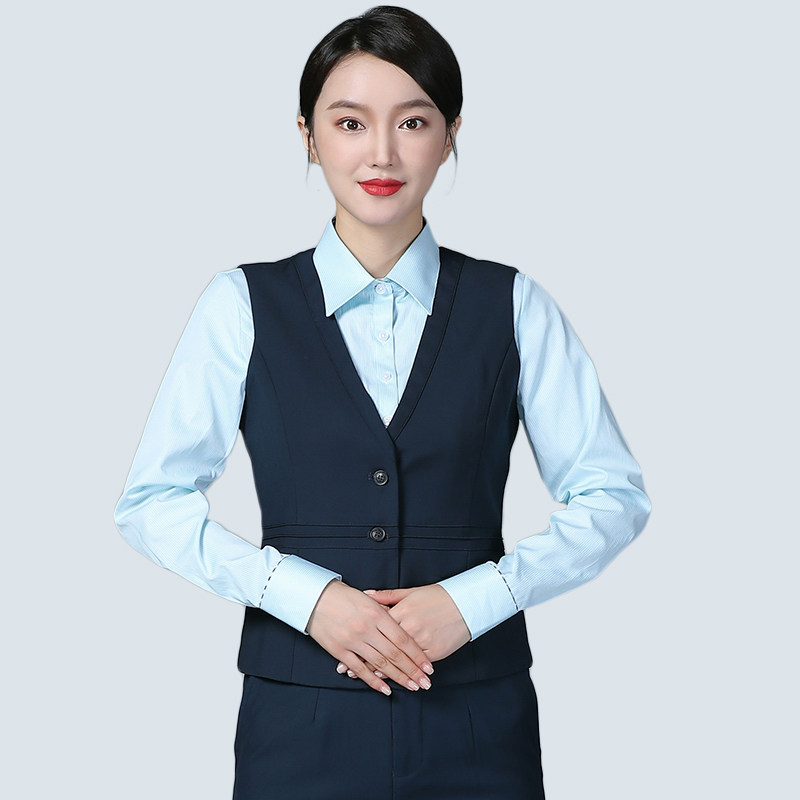 中国邮政储蓄工作服女马甲工装制服湖蓝马夹背心套装新款春秋,淘宝优惠券,粉丝福利购,淘宝优惠卷