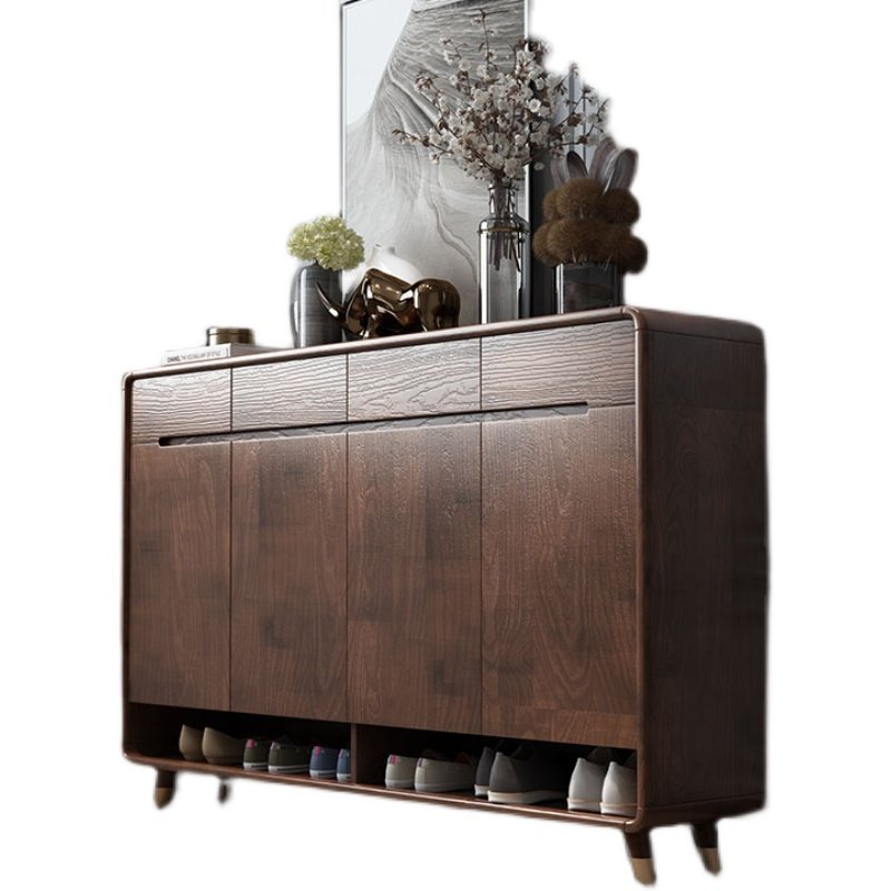 新中式鞋柜纯全实木大容量家用门口客厅小户型入户玄关一体收纳柜,淘宝优惠券,粉丝福利购,淘宝优惠卷