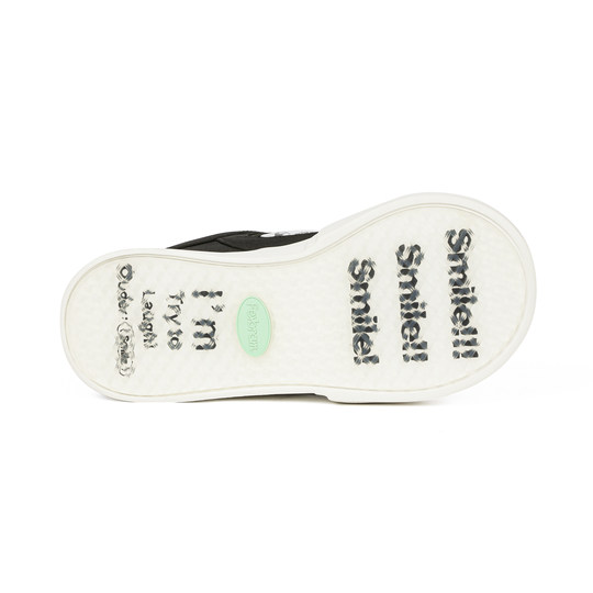 【白鹿同款】Ouder smiler开口笑帆布鞋女厚底增高圆头黑白大头鞋