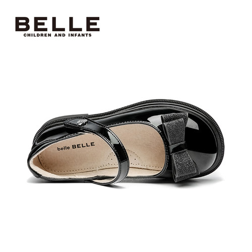 【专柜同款】百丽童鞋女童演出鞋25秋冬公主鞋女孩皮鞋黑色表演鞋 - 图1