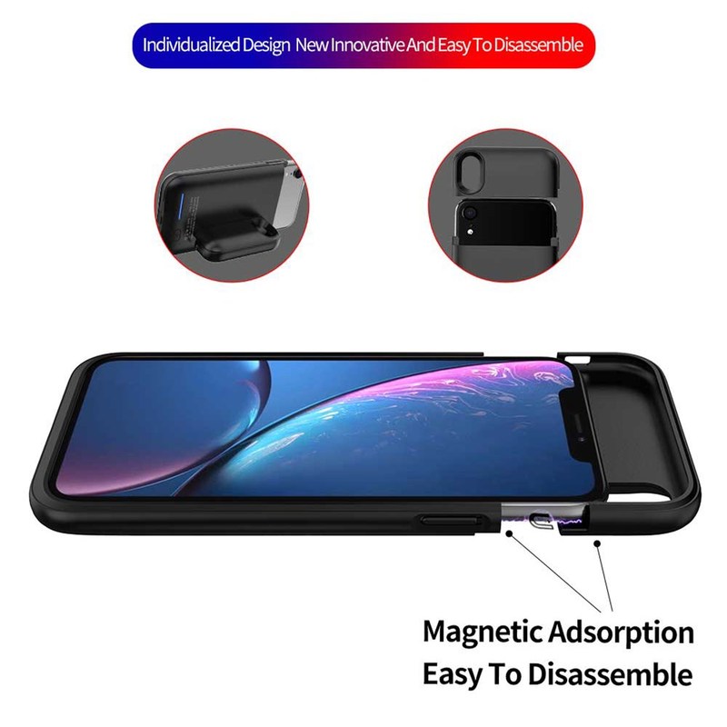 4000 Mah For iphone XR Battery Case Smart Magnet Attraction - 图0