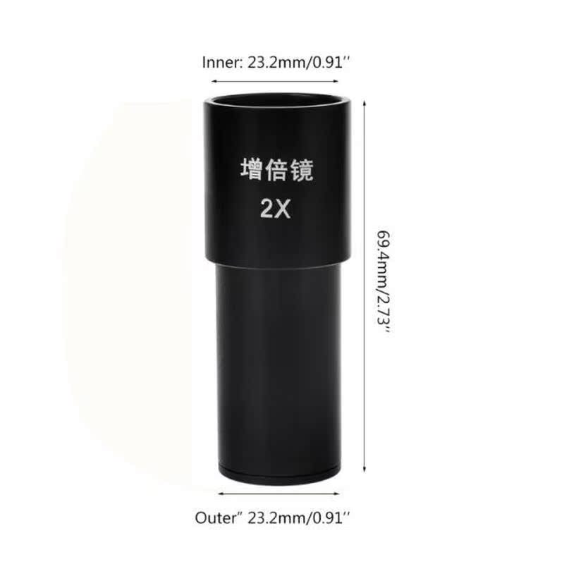 2X Bio-microscope Barlow Lens Mounted Biological Microscope - 图3
