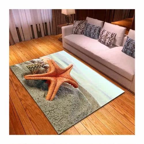 3D Beach Shells Children Play Mat Kids Room Decor Bedside - 图3