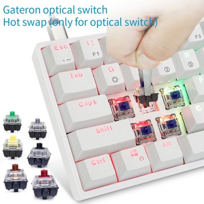 SK61  Portable 60% Mechanical Keyboard Gateron optical S - 图3