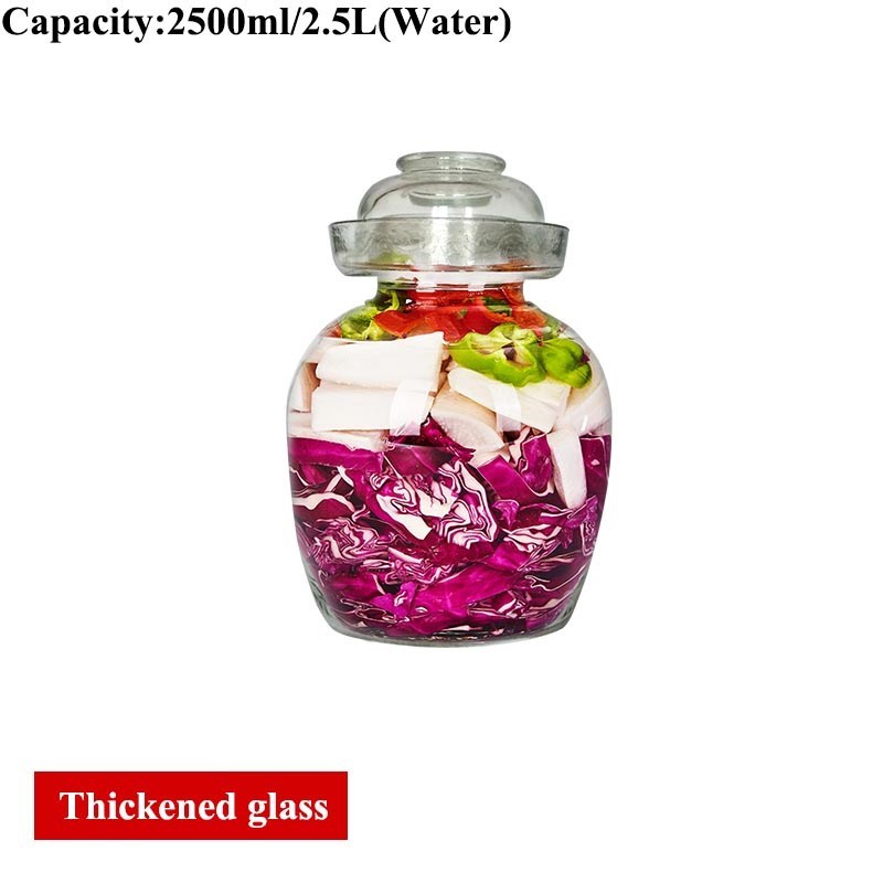 Transparent Thicken Glass Pickle Jars Night Stains Pickled V-图0