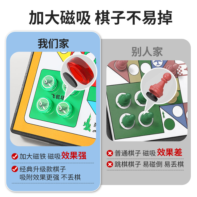 飞行棋磁吸儿童版益智小学生磁石幼儿园便携玩具成人磁力棋子棋类,淘宝优惠券,粉丝福利购,淘宝优惠卷
