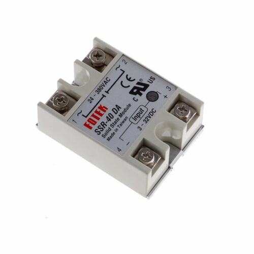24V-380V SSR-40DA 40A 3-32V DC-AC Solid State Relay Module N - 图0