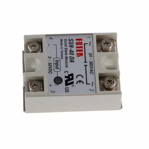 24V-380V SSR-40DA 40A 3-32V DC-AC Solid State Relay Module N - 图2