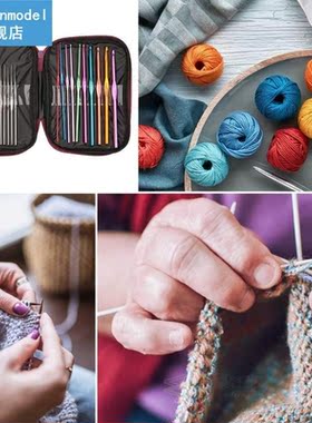 Crochet Hooks Set DIY Hand Weave Yarn Kit Marking Clips Coun