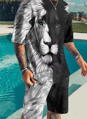 Summer Men's Set Casual Sportswear Fashion Men&#