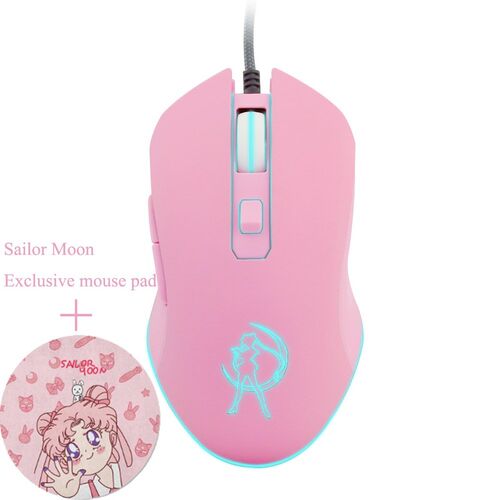 Pink Optical Mouse Sailor Yoon Gaming Computer Wired Mause M - 图2
