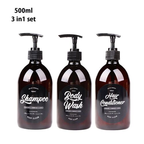 3 in 1 Set Soap Dispenser for Shampoo Body Wash Hair Conditi - 图1